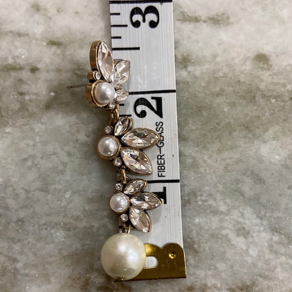 Bridal Pearl Drop Statement Earrings - Picture 6 of 6